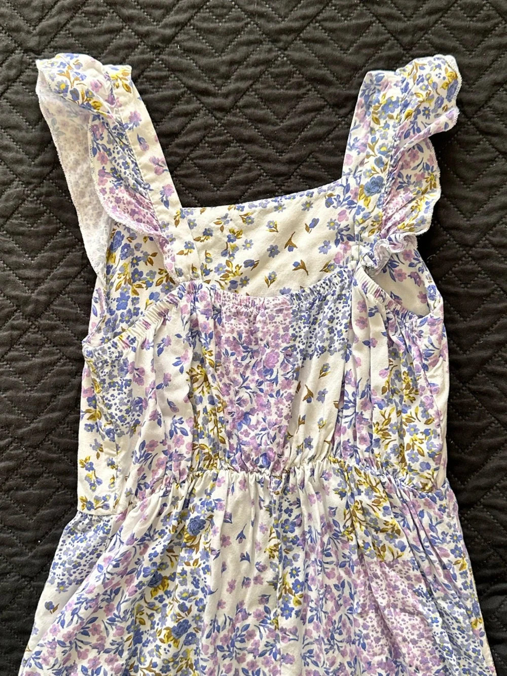 art class Lavender, Blue & Yellow Floral Scarf